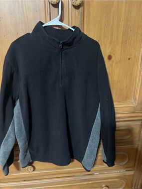Athletech Black Zip-Up Fleece with Gray Panels